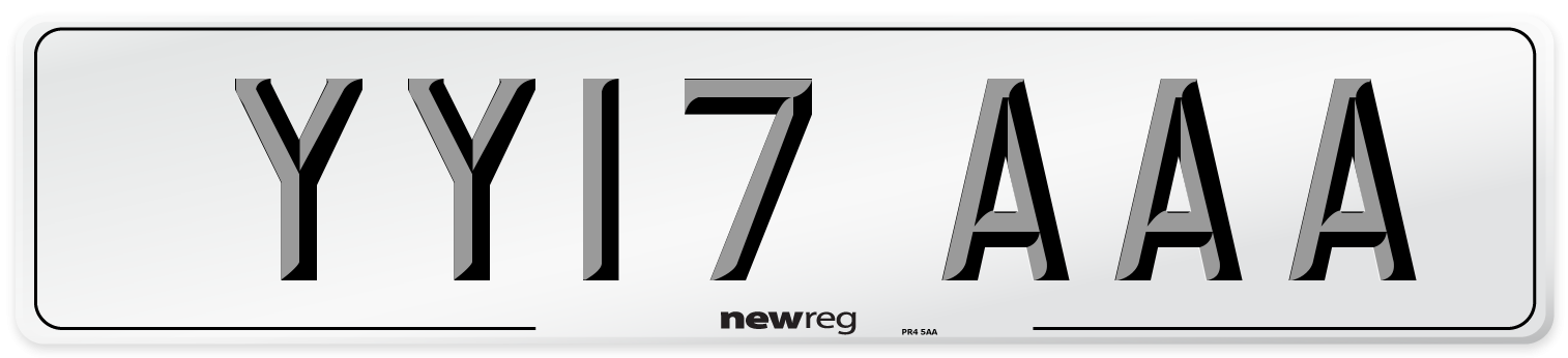 YY17 AAA Number Plate from New Reg